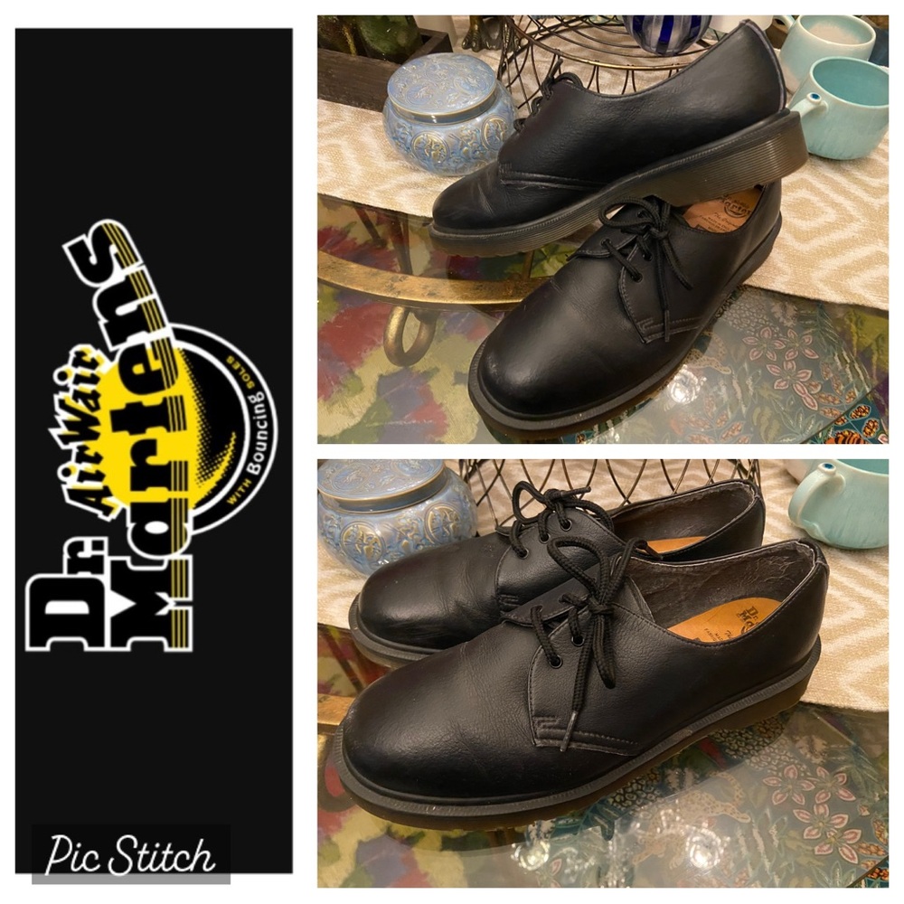 Original Doc Martens Air Wair Black Vegan Unisex Leather Oxfords